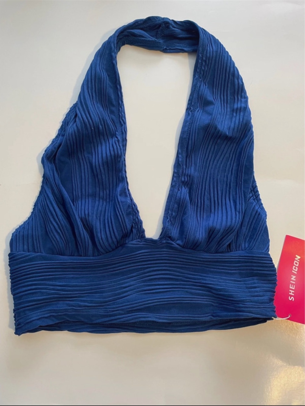 SHEIN Royal Blue Ribbed Top